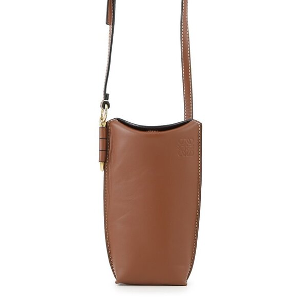 LOEWE Gate pocket Shoulder Bag Leather Brown - Picture 2 of 16